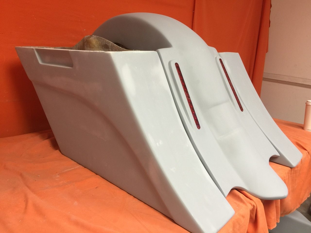 Honda Shadow Sabre 1100 6" Extended Saddlebags Out & Down Bags LED Rear Fender No Cut Out