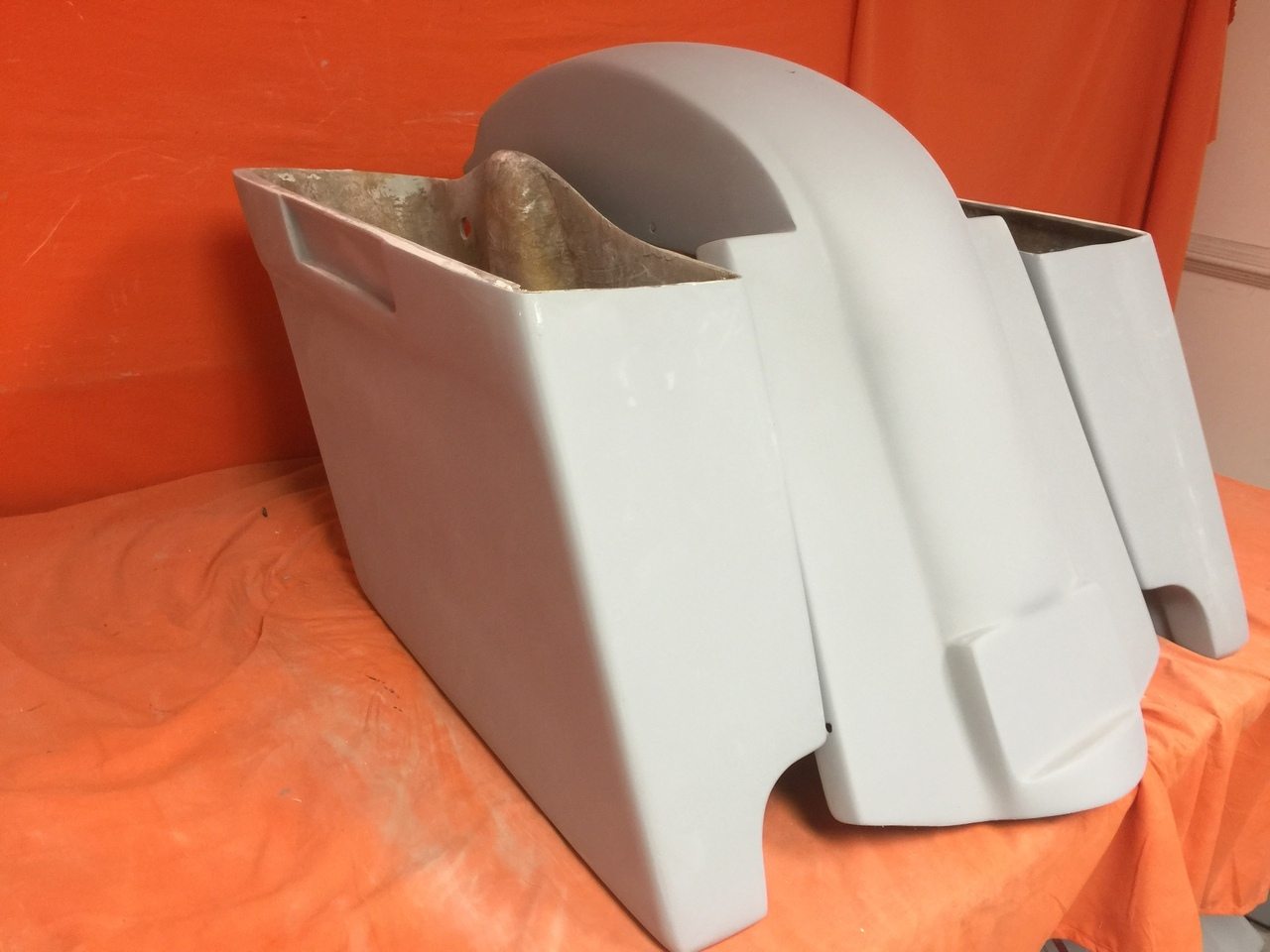 Honda Shadow Sabre 1100 4" Extended Saddlebags Bags Rear Fender Dual Cut Out