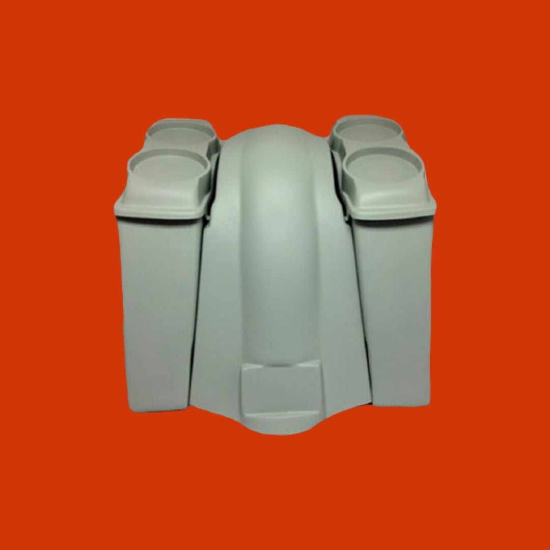 Harley Davidson 4" Extended Saddlebags Dual 6.5" Speaker Lids Fender No Cutouts