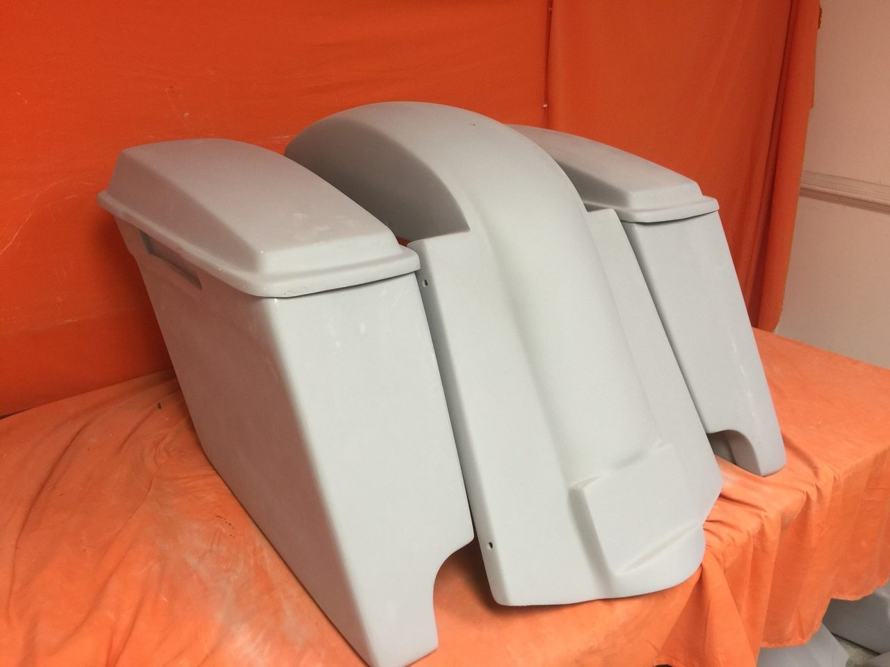 Honda Shadow Sabre 1100 6" Extended Saddlebags Bags Rear Fender Dual Cut Out Lids