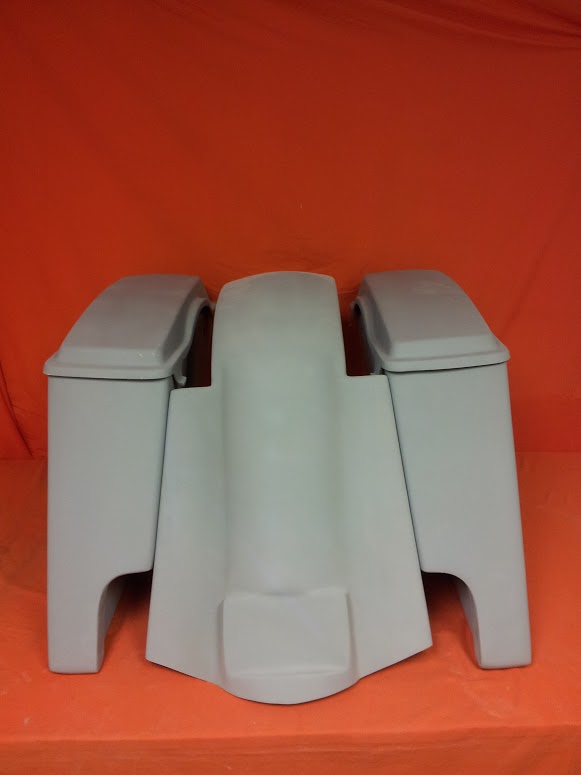 Harley Davidson 4" Extended Stretched Saddlebags + Lids & Replacement Fender 09 - 13