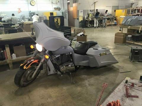 Harley Davidson 6" Trendsetter Extended Saddlebag LED Fender Kit - Dual Cut Outs Lids / 2014 - 2018