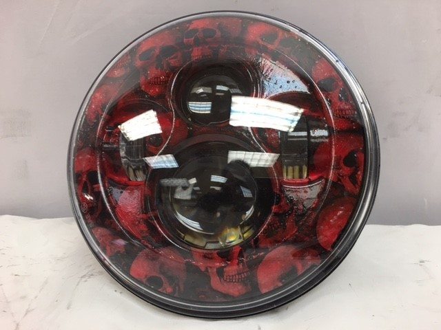 7" DAYMAKER SKULL DESIGN Headlight Dual 4.5" - 4 1/2" Auxiliary Spot Passing LED Fog Lights Bulb Harley SET (Copy)