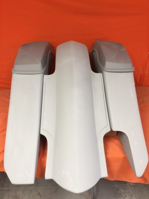 Harley Davidson 6" Trendsetter Extended Saddlebag Fender Kit - Right Side Cut Out Dual 6.5" Speaker Lids / 2014 - 2018