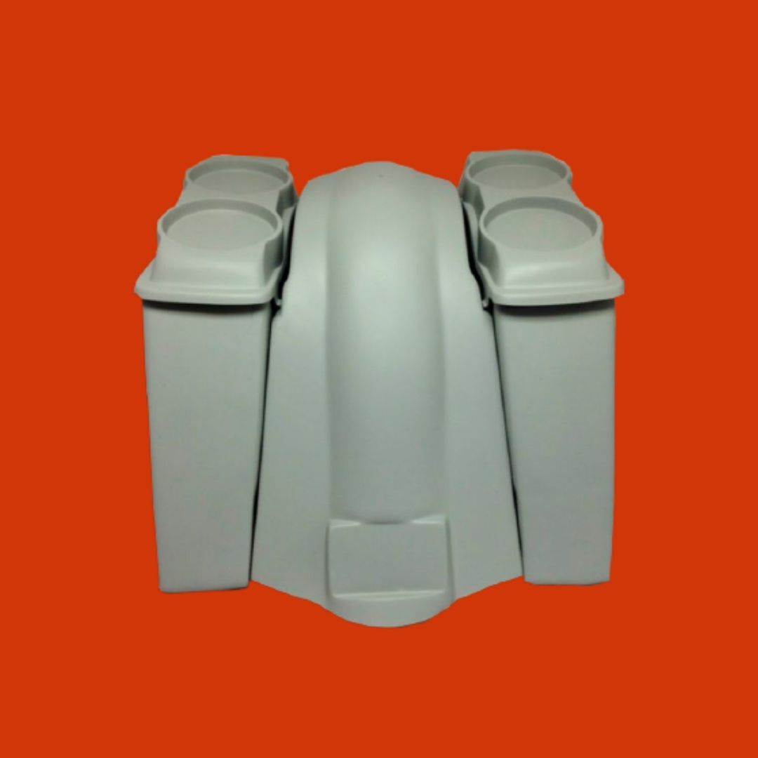 Harley Davidson Heritage Softail 4" Extended Saddlebags Dual 6.5" Speaker Lids Fender No Cutouts
