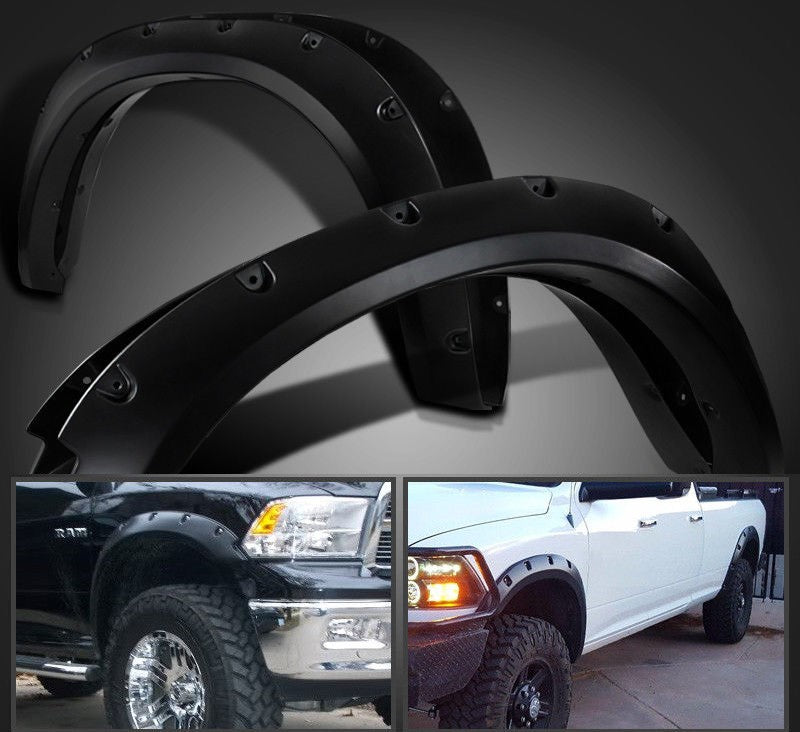 2009-2017 Dodge Ram 1500 Pocket Style Rivet Bolt On Fender Flares Cover