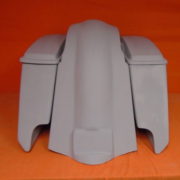 Harley Davidson 5" Softail Heritage Extended Stretched Saddlebags Lids Fender Dual CutOuts