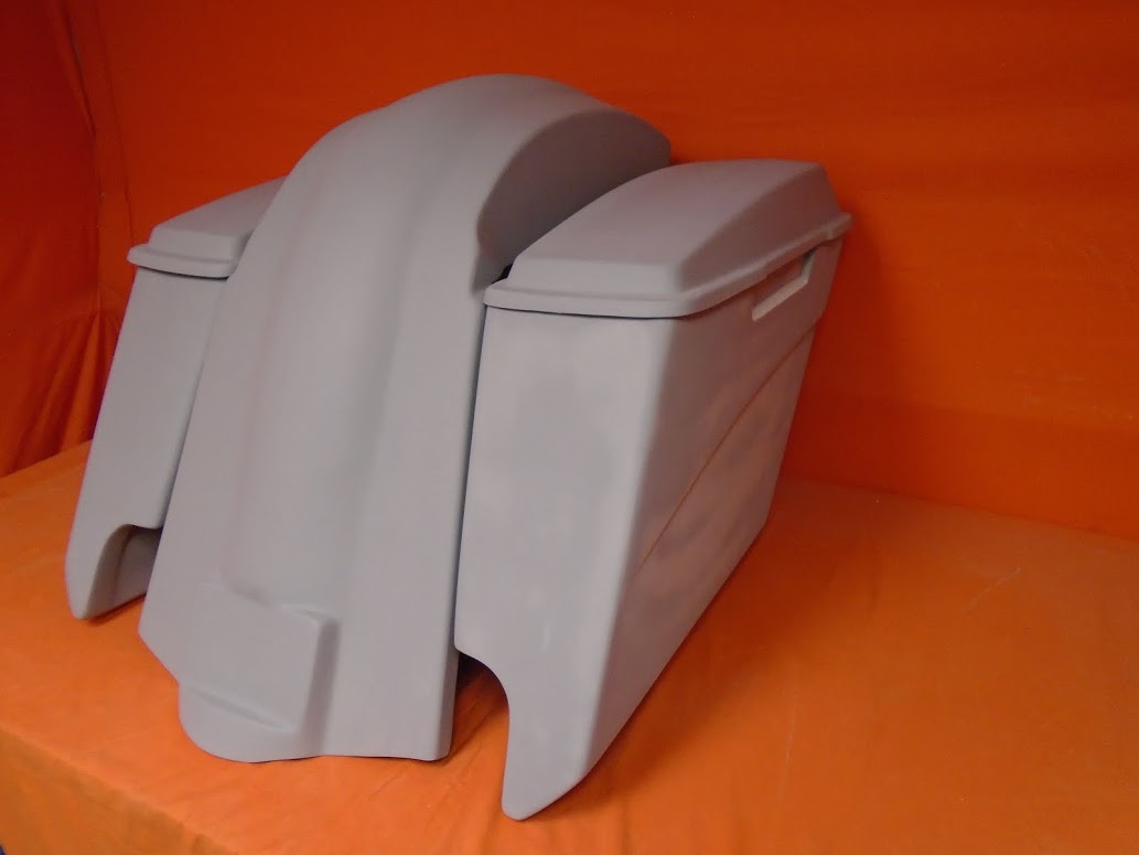 Harley Davidson 5" Extended Stretched Saddlebags With Cut Outs Fender Lids