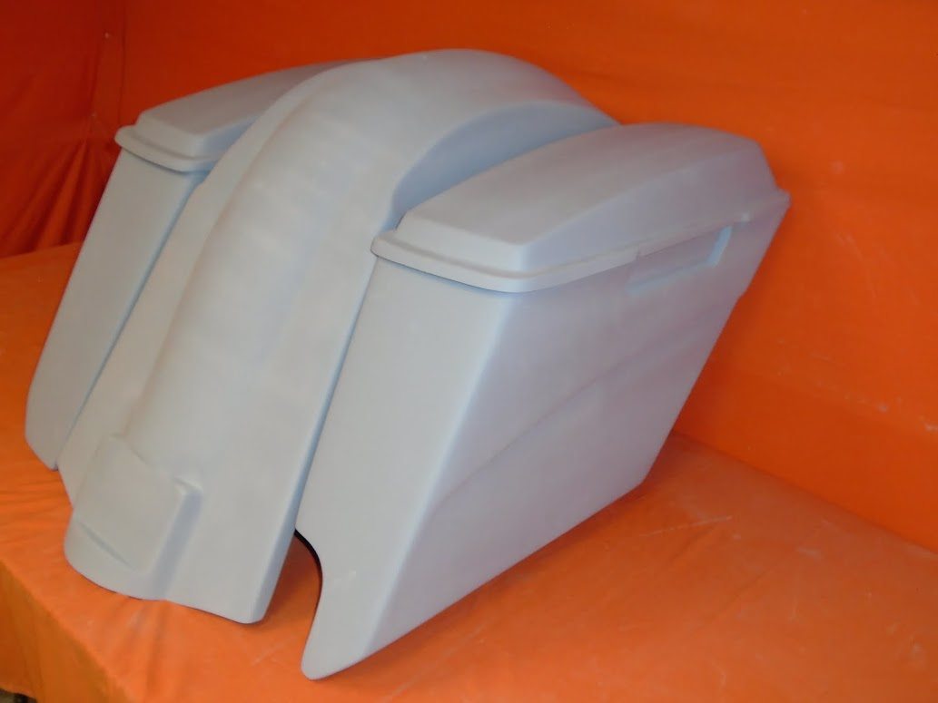 Harley Davidson Heritage Softail 5" Extended Saddlebags Lids Fender Right Cut Out