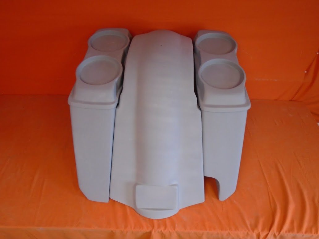 Harley Davidson Heritage Softail 5" Extended Saddlebags Dual 6 X 9 Speaker Lids Fender Right Cut Out