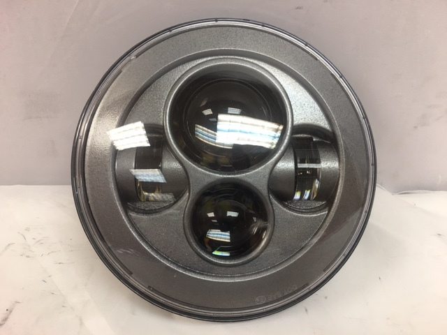 7" DAYAKER Replacement BLACK GRAY MIX Projector HID LED Light Bulb Headlight Motorcycle Harley