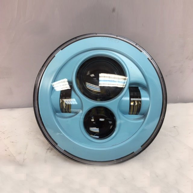 7" DAYAKER Replacement TEAL Projector HID LED Light Bulb Headlight Motorcycle Harley