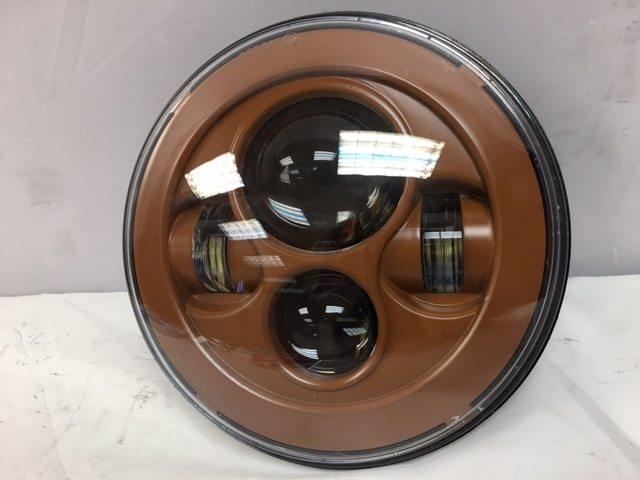 7" DAYAKER Replacement LIGHT BROWN Projector HID LED Light Bulb Headlight Motorcycle Harley