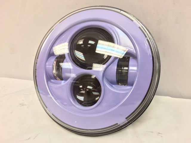 7" DAYAKER Replacement LIGHT PURPLE BLUE Projector HID LED Light Bulb Headlight Motorcycle Harley