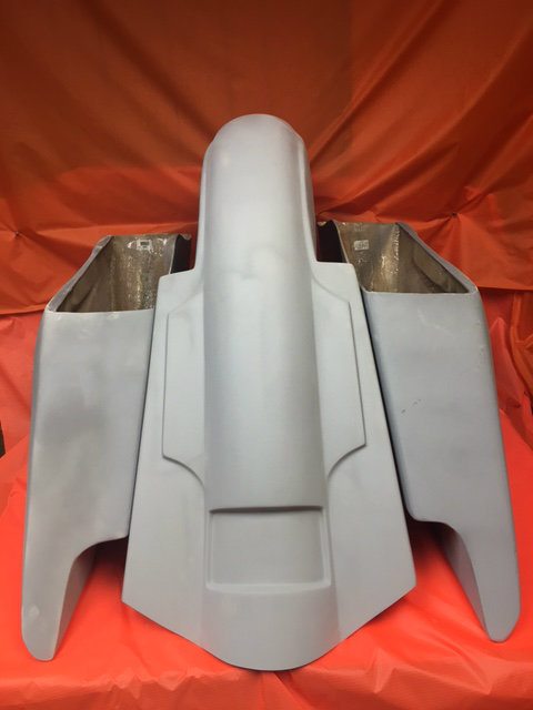 Yamaha Royal Star Venture 5" Stretched Extended Saddlebags Dual Cut Outs Fender - Fifty Five