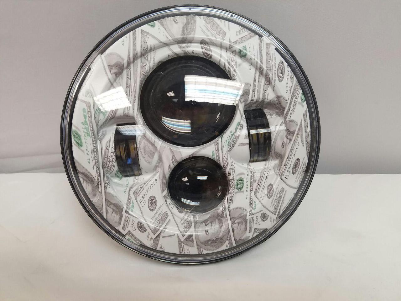 7" DAYMAKER Replacement Big Money Design Projector HID LED Light Bulb Headlight Motorcycle Harley