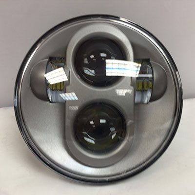 5 3/4" DAYMAKER Replacement SILVER Projector HID LED Light Bulb Headlight Motorcycle Harley 5.75"