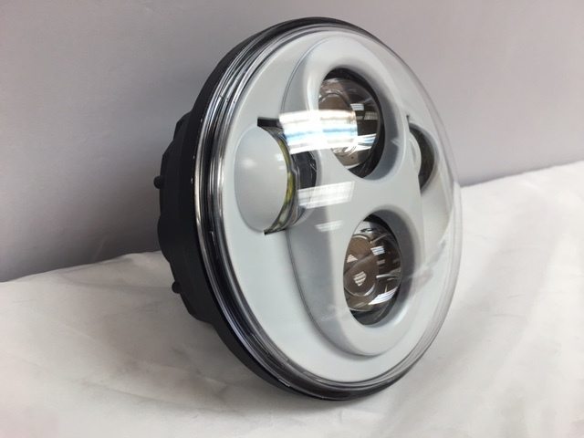5 3/4" DAYMAKER Replacement WHITE Projector HID LED Light Bulb Headlight Motorcycle Harley 5.75"