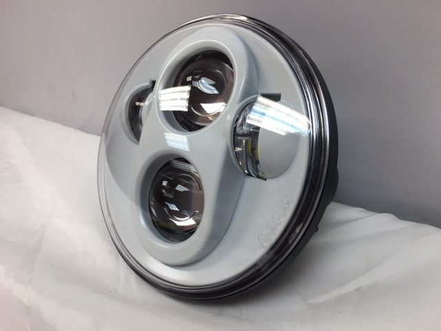 5 3/4" DAYMAKER Replacement WHITE Projector HID LED Light Bulb Headlight Motorcycle Harley 5.75"