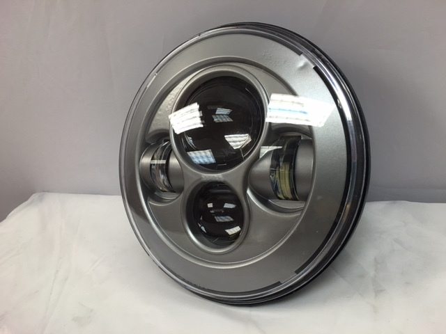 7" DAYMAKER Replacement SILVER Projector HID LED Light Bulb Headlight Motorcycle Harley