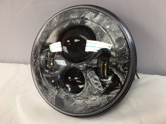 7" DAYMAKER Replacement Ghosts Design Projector HID LED Light Bulb Headlight Motorcycle Harley