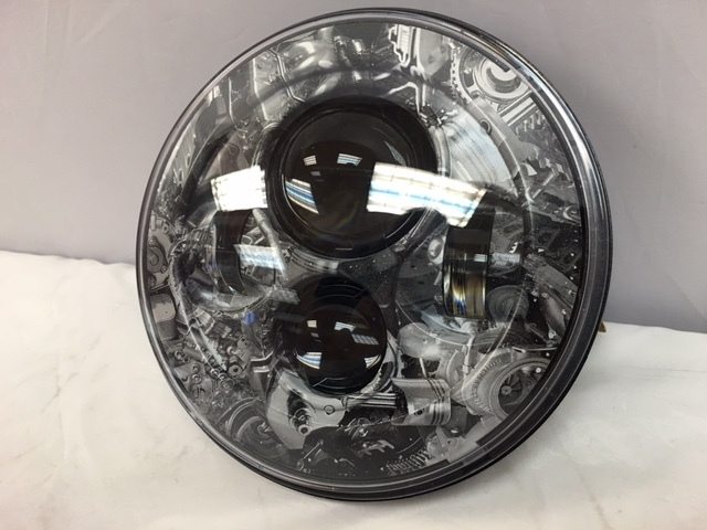 7" DAYMAKER Replacement Cylinder Set Design Projector HID LED Light Bulb Headlight Motorcycle Harley