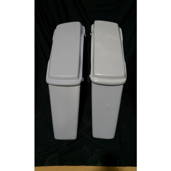 Harley Davidson 6" inch Heritage Softail Deluxe Extended Stretched Saddlebags Lids No Cut Outs FLST, FLSTI, FLSTCI, FLSTC