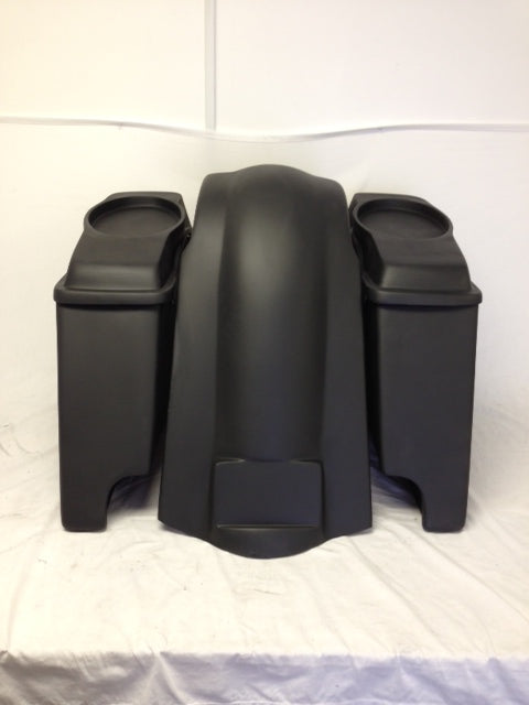 Harley Davidson 4" Extended Saddlebags 6.5" Speaker Lids With Cut Outs