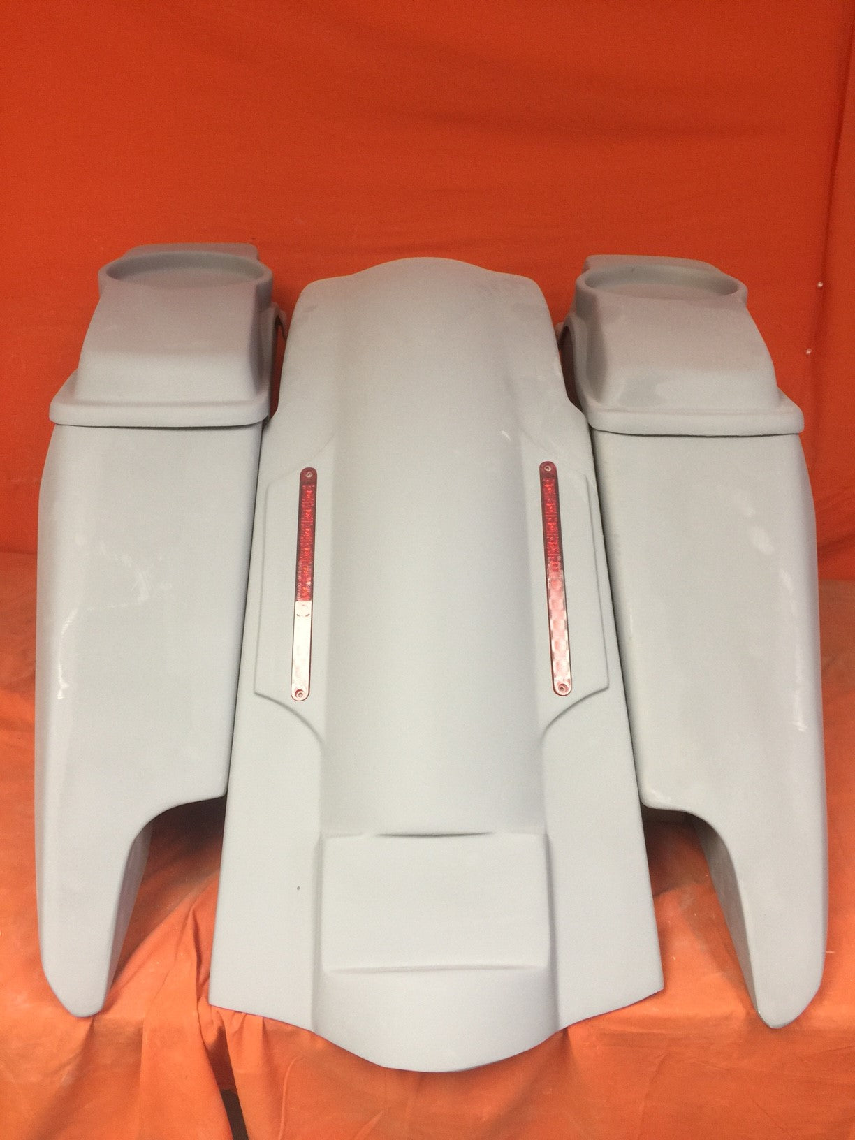Harley Davidson 5" Fifty Five Extended Stretched Saddlebag LED Fender Kit - Dual Cut Outs 6.5" Speaker Lids