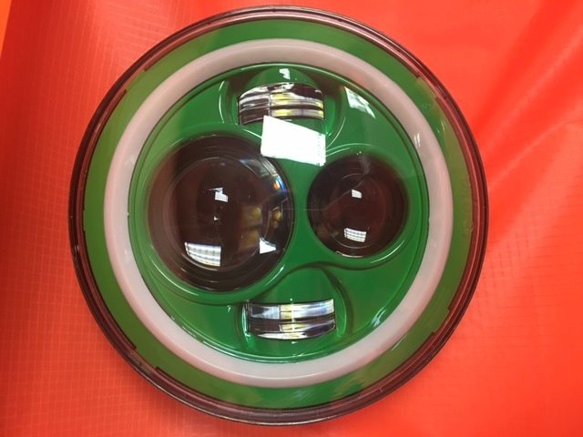 7" DAYMAKER Replacement GREEN With Green Halo Projector HID LED Light Bulb Headlight Motorcycle Harley
