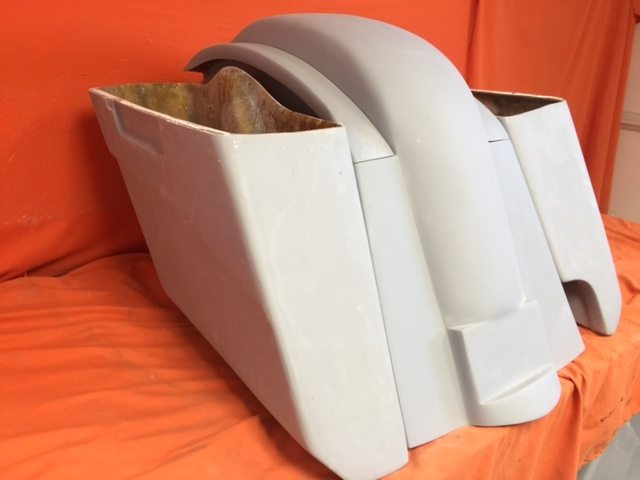 Honda VTX 1300 / 1800 5" Extended Stretched Saddlebags Rear Fender Right Side Cut Out