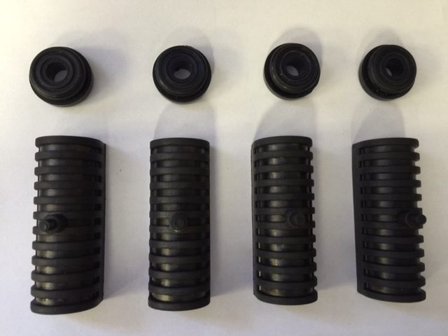 8 X Pieces Latex Rubber Grommets Support Cushion Harley Davidson Road King Hard Saddle Bag 90764-93 / 11464
