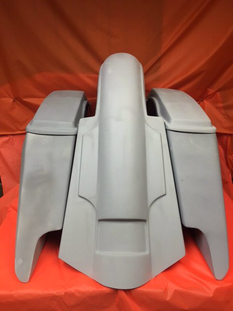 Yamaha Royal Star Venture 5" Stretched Extended Saddlebags Dual Cut Outs Fender & Lids - Fifty Five