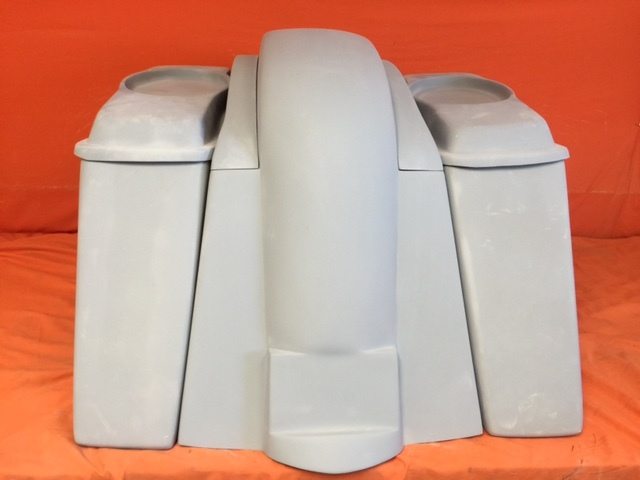 Honda VTX 1300 / 1800 6" Extended Stretched Saddlebags Rear Fender No Cut Outs 6 X 9 Speaker Lids