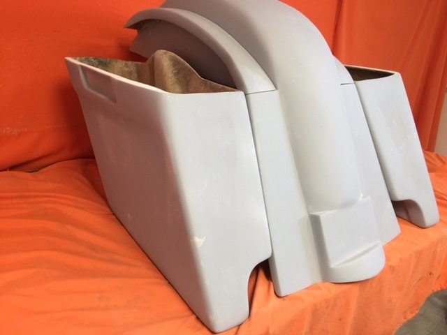 Honda VTX 1300 / 1800 4" Extended Stretched Saddlebags Rear Fender Dual Cut Outs