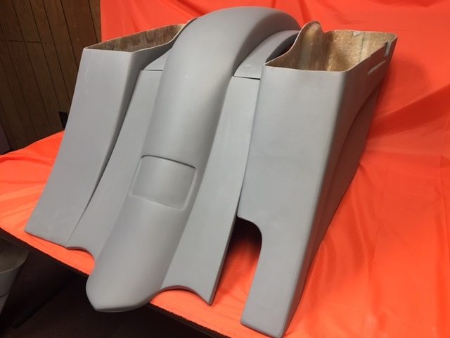 Honda VTX 1800 / 1300 6" Extended Stretched BOLT ON Out & Down Bags Rear Fender Rails Right Cut Out