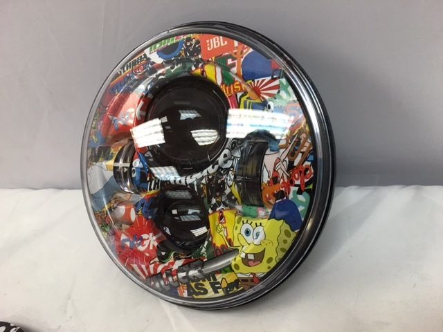 7" DAYMAKER Replacement Cartoon Maniac Design Projector HID LED Light Bulb Headlight Motorcycle Harley