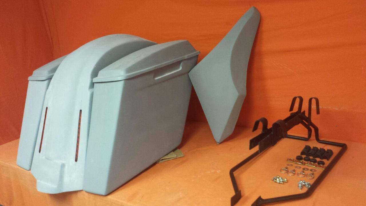 Yamaha Roadstar 1999 - 2007 6" Extended Stretched Saddlebags & Side Covers Rear LED Fender & lids No Cut Outs