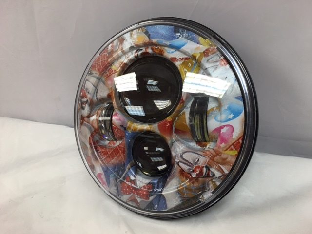 7" DAYMAKER Replacement Clownin Design Projector HID LED Light Bulb Headlight Motorcycle Harley