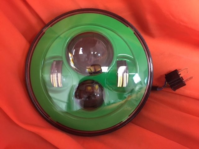 7" DAYMAKER Replacement GREEN Projector HID LED Light Bulb Headlight Motorcycle Harley