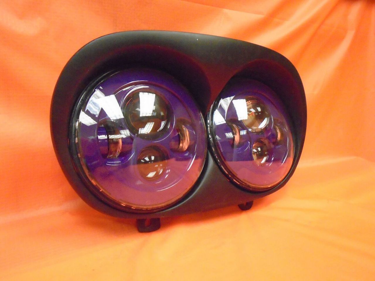 DUAL 7" PURPLE DAYMAKER 2014 - 2018 LED ROAD GLIDE Light Bulb Headlight Harley Bezel