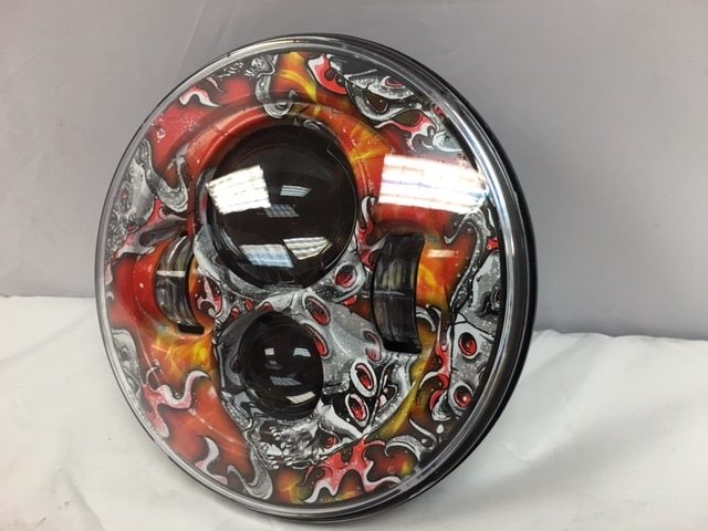 7" DAYMAKER Replacement Orange Gamble Design Projector HID LED Light Bulb Headlight Motorcycle Harley