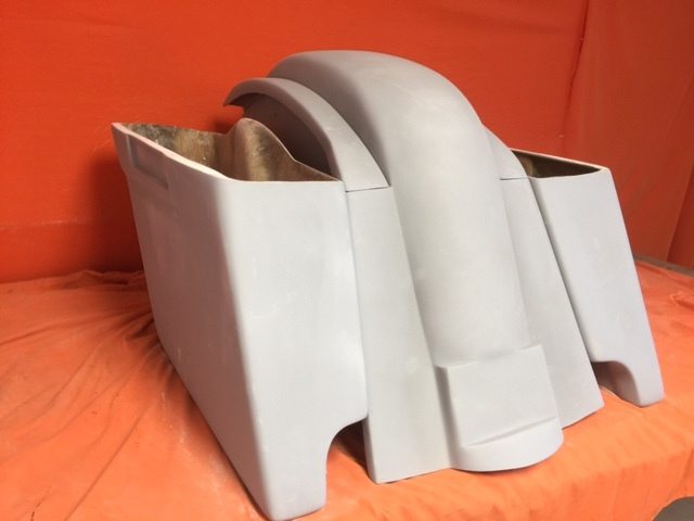 Honda VTX 1300 / 1800 6" Extended Stretched Saddlebags Rear Fender Dual Cut Out