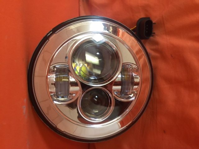 7" DAYMAKER Replacement Chrome Projector HID LED Light Bulb Headlight Motorcycle Harley