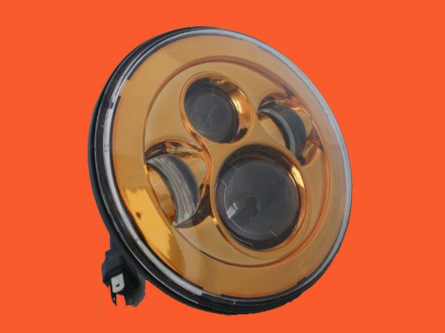 7" DAYMAKER Replacement Gold Projector HID LED Light Bulb Headlight Motorcycle Yamaha Roadstar 1600 / 1700