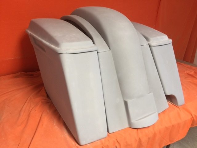 Honda VTX 1300 / 1800 4" Extended Stretched Saddlebags Rear Fender Right Side Cut Out Lids