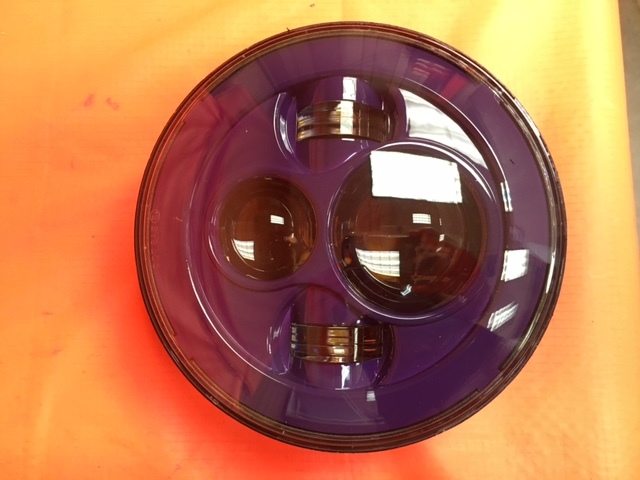 7" DAYMAKER Replacement PURPLE Projector HID LED Light Bulb Headlight Motorcycle Harley