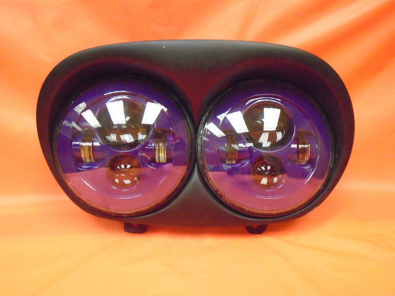 DUAL 7" PURPLE DAYMAKER 2014 - 2018 LED ROAD GLIDE Light Bulb Headlight Harley Bezel