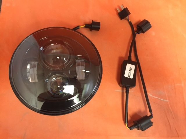 7" DAYMAKER Replacement Black Projector HID LED Light Bulb Headlight Motorcycle Harley