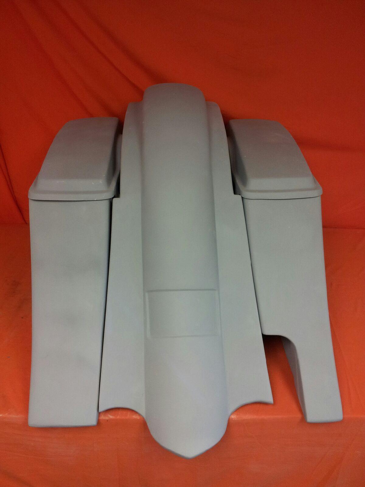 Harley Davidson 6" Heritage Softail Out & Down Extended Saddlebags Lids Fender Right Side Cut Out